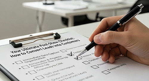 An image showing a checklist of what to do after a trade show